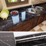 عرض قطعتين رول استيكر ماربيلا رخامي اسود - الصورة 3