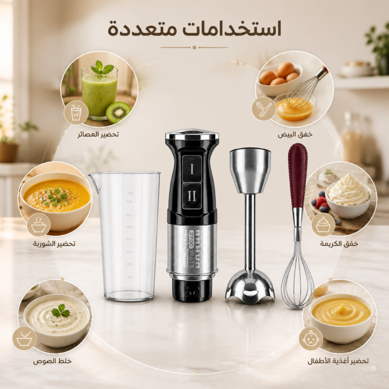استمتع بخصم من 40% إلى 50% على خلاط ومطحنة BRAUN 3 في 1 مع ضمان عام! - 3