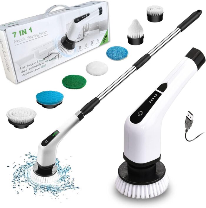⁦طقم فرشة التنظيف الدوارة مع سبراي Bubble Cleaner لتحصل على نظافة سريعة وفعالة بخصم 40%⁩ - الصورة ⁦3⁩