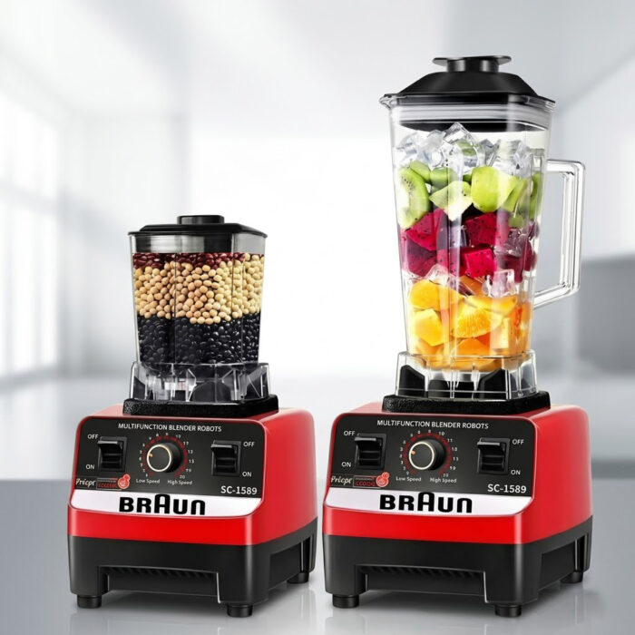 ⁦عرض خلاط ومطحنة BRAUN 10000 وات + كبة BRAUN 8500 وات + هاند بلندر BRAUN 3 في 1 استاليس 2700 وات  مع ضمان عام⁩ - الصورة ⁦8⁩